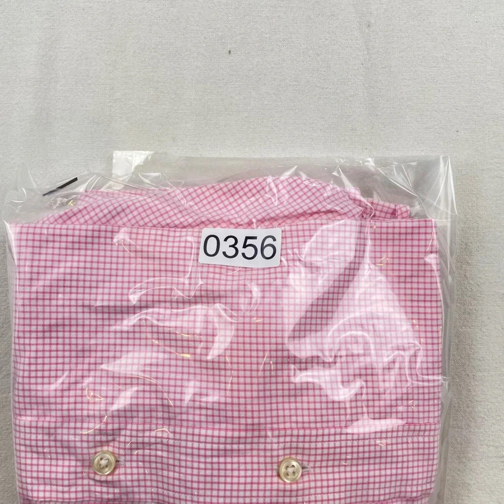Polo Ralph Lauren Regent Custom Fit Pink Micro Check Shirt Mens 16 32/33